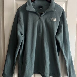 The North Face Men's Zip-Up Sweater in Teal